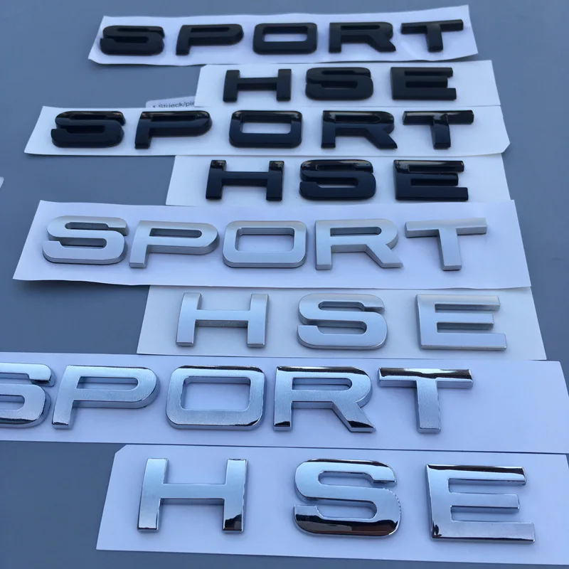 

Letters Emblem Badge for Land Range Rover SPORT V8 HSE Car Styling Rear Trunk Ellipse Logo Sticker Glossy Black Matte Silver Red