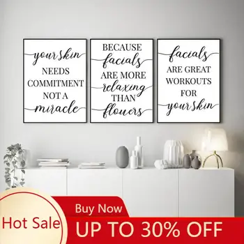 Preise Leinwand Malerei Gesichtsbehandlungen Zitat Poster Und Drucke Salon Decor Poster Kosmetikerin Geschenk Moderne Kunst Bilder Schönheit Room Decor