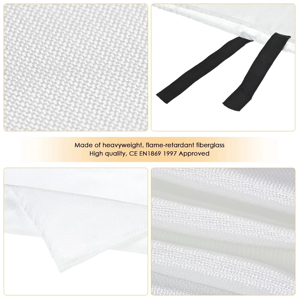 1.8M x 1.8M Fire Blanket Fiberglass Fire Flame Retardant Emergency Survival Shelter Safety Cover Emergency Blanket
