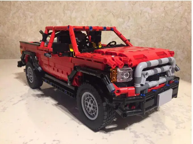 MOC RC двигатель мощность функция кран Аракава 4X4 пикап грузовик техника MOC-25520 наборы строительные блоки кирпичи diy игрушка подарок