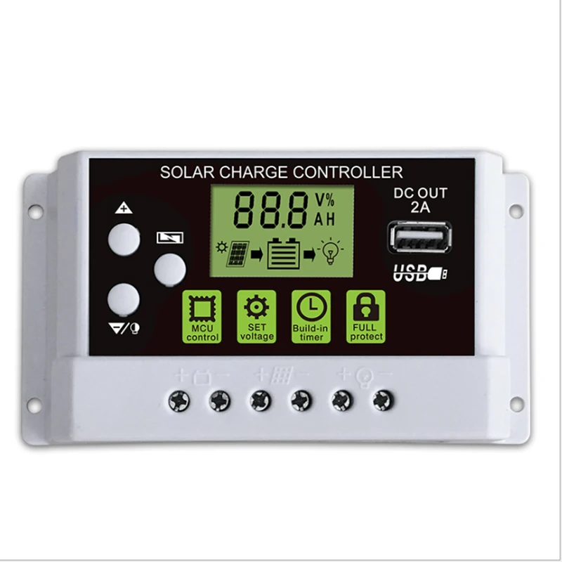 

New LCD PWM 30A USB Solar Panel Battery Regulator Charge Controller 12/24V