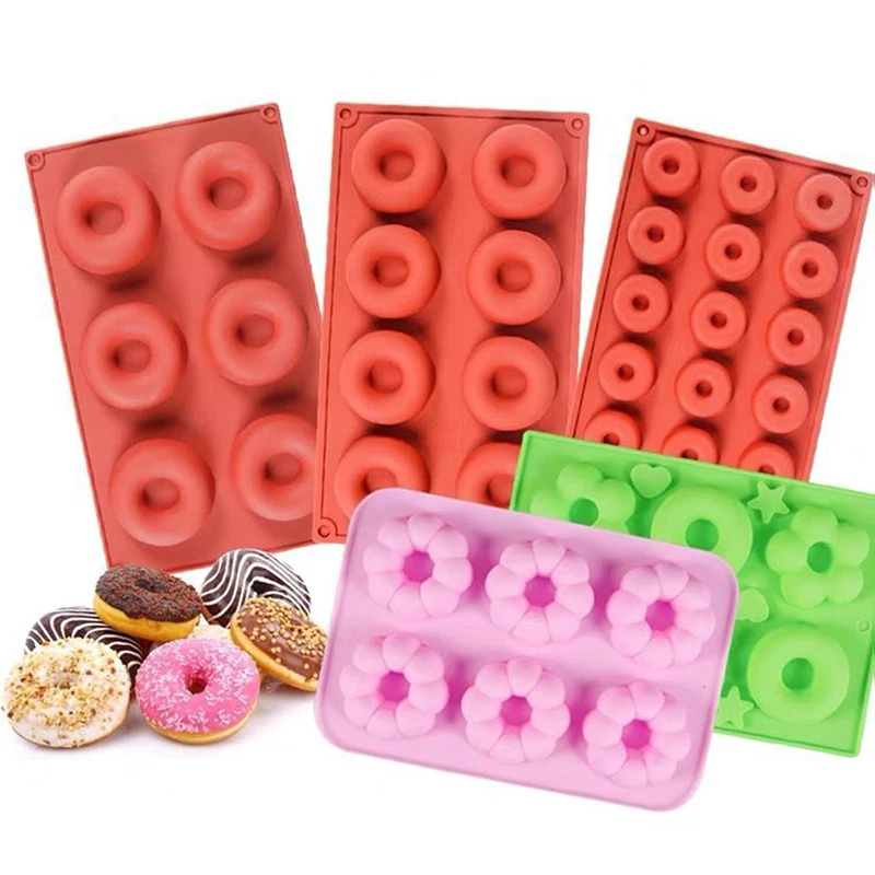 Description Picture 2 of itemSilicone Donut Maker 3D DIY Baking Pastry Cookie Chocolate Round Molds Muffin Cake Mould Dessert Handmade Kitchen Cooking Tools
