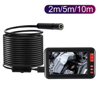 

Endoscope 8mm 4.3 Inch Visual Endoscope Ear Spoon Borescope Practical ABS F200 Monitoring Photos Microscope