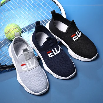 

Kids Shoes Breathable Mesh Fabric Boys Grils Casual Sneakers Summer Children Sport Shoes Soft Bottom Non-slip Slip On Kids Shoes