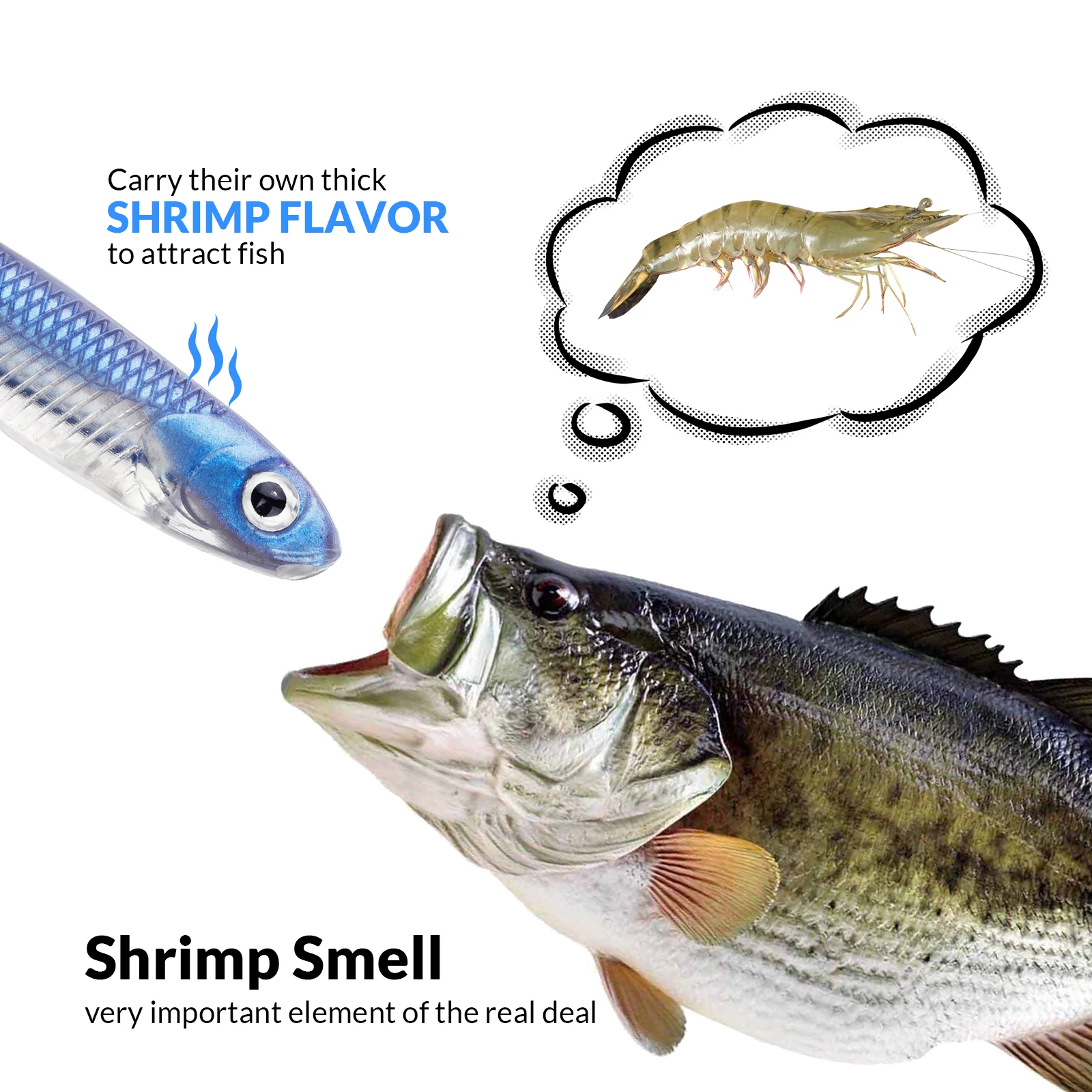 6 Esche Silicone Morbido 3'' Silver Minnow Realistico Per Pesca Acqua Dolce/salata