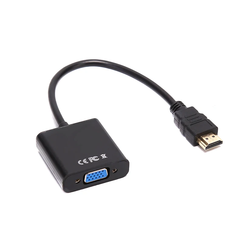 1080P HDMI мужчина к VGA Женский видео кабель адаптер шнура конвертера AUX для ПК ноутбука планшета