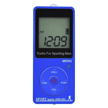 

Universal USB Rechargeable Outdoor Sports ABS Portable Radio Dual Band LCD Display Mini Stereo Digital AM FM Pocket Step Count