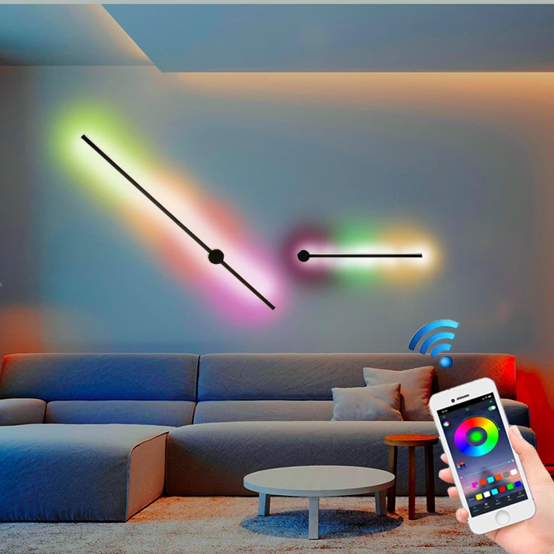 Современная светодиодная настенная лампа цветной регулируемый светильник RGB с