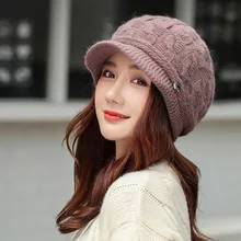 Шапка бини для осени зимы, шапка, теплая, утолщенная, твердые крышки, для девушек, новая мода, повседневная, дикая, для женщин, вязаные козырьки, шапка для женщин