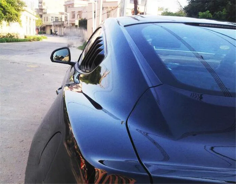 Для Mustang настоящий углерод волокно заднего бокового окна автомобиля декоративные- ford mustang окна автомобиля затвор выход диффузор