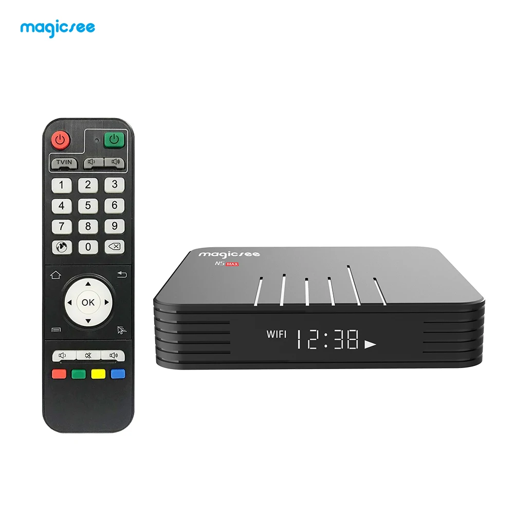 Magicsee N5 Max Smart Android 9,0 ТВ приставка Amlogic S905X2 4K HDR 2 GB/16 GB 4 GB/32 GB 2,4G и 5G WiFi и 1000M LAN DLNA HD медиаплеер