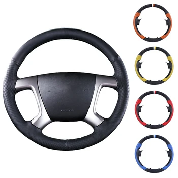 

Black Artificial Leather Car Steering Wheel Cover Hand-stitched DIY for Chevrolet Captiva 2007-2014 Silverado GMC Sierra 2007