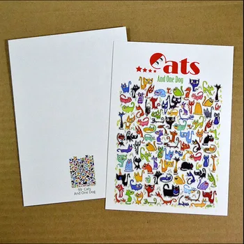 

1pc Cats and One Dog Recordable Classical Vintage Art Travel Postcard Greeting Card Birthday Gift Postcards Illustration
