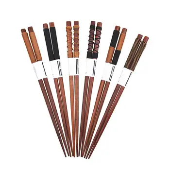 

Japanese Style Natural Wooden Wire Tableware Eco-friendly Chopsticks Value Gift reusable Non-Slip Durable