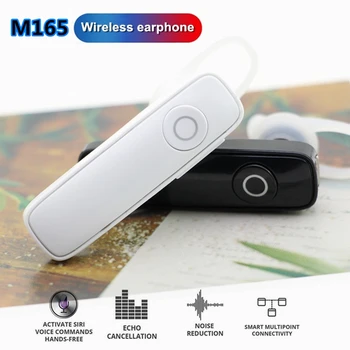

M165 Stereo Headset Earphone Headphone Mini Bluetooth V4.1 Wireless Handfree with Microphone For Xiaomi Android All Smart Phone