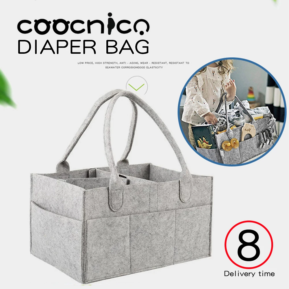 

Baby Diaper Caddy Portable Holder Bag Felt storage bag toy multifunctional storage bag Nursery Essentials Storage bins