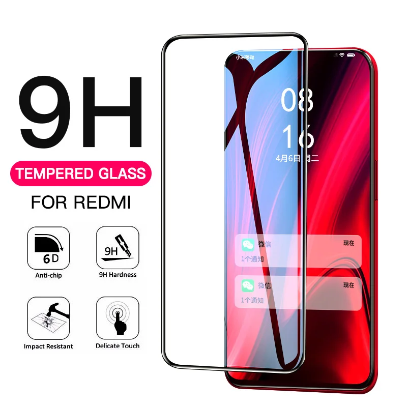 

Full Cover Protective Glass for Xiaomi Redmi Note 8 Pro 7 Screen Protector for Redmi K20 Pro 7A 8A S2 Hard Film Tempered Glass