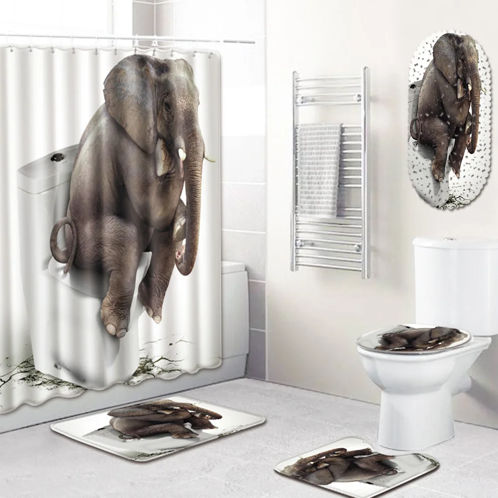 2020 T Bathroom Shower Curtain Pvc Anti Slip Bath Mat Elephant Home Decor Starfish Bathroom Rugs And Mat Set Toillete Seat Cover From Luzhenbao525 23 22 Dhgate Com