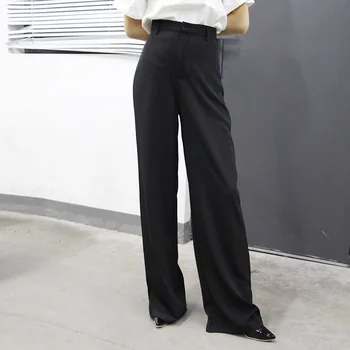 

High Waist Solid Womens Wide Leg Pants Casual Fashion Women Trousers Loose Full Length Pants for Women