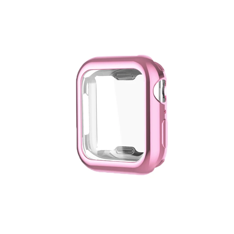 rose gold Тонкий чехол из термопластичного полиуретана для apple watch 44 мм 40 мм мягкий бампер рамка Экран защитная оболочка для наручных часов iwatch серии 4 защиты от падения аксессуары - Цвет: rose gold