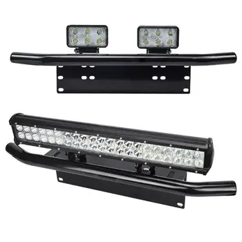 

Universal Bull Bar Front Bumper License Light Mount Bracket SUV Lamp Holder