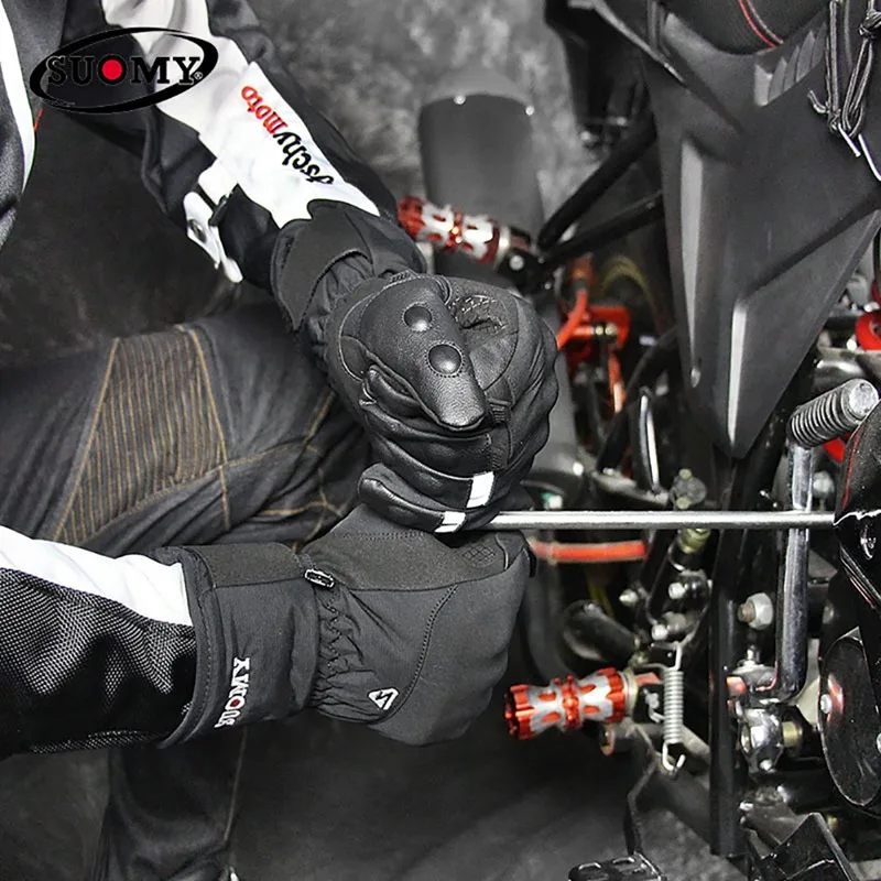 Перчатки для велоспорта, зимние, теплые, толстые, полный палец, водонепроницаемые, сенсорный экран, термальные, для улицы, зимние, мотоциклетные, для езды, защитные перчатки