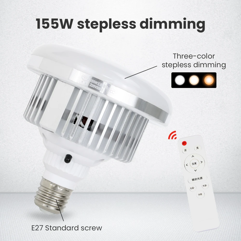 Remoto para Gravação e Transmissão de Vídeo ao Vivo Led de 155w para Fotografia Led com Braço Lâmpada Longo Controle eu us - Image 4