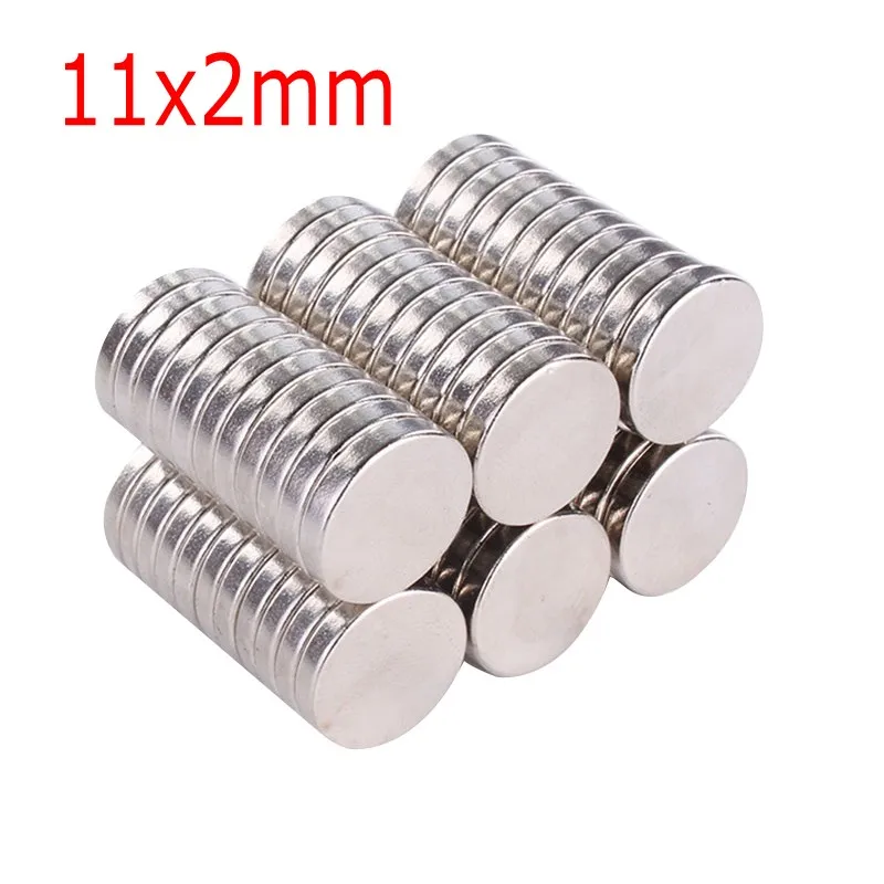 

20~500Pcs 11x2mm Small N35 Round Magnet 11*2 mm Neodymium Magnet Permanent NdFeB Super Strong Powerful Magnets 11x2 mm