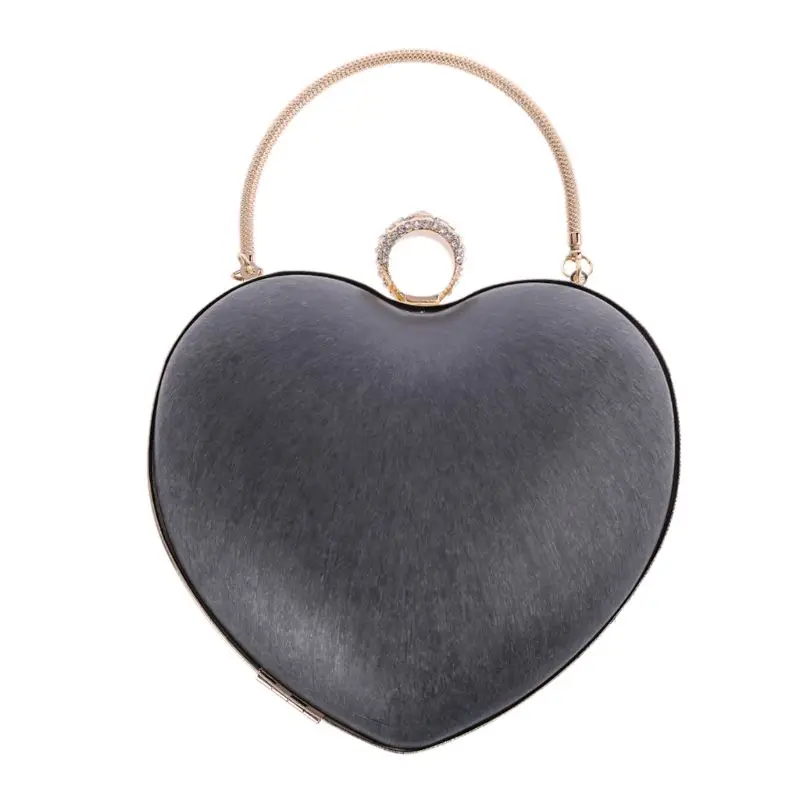 

Heart Shape Metal Round Box Purse Frame Handles for DIY Handbag Evening Bag Accessories A69C