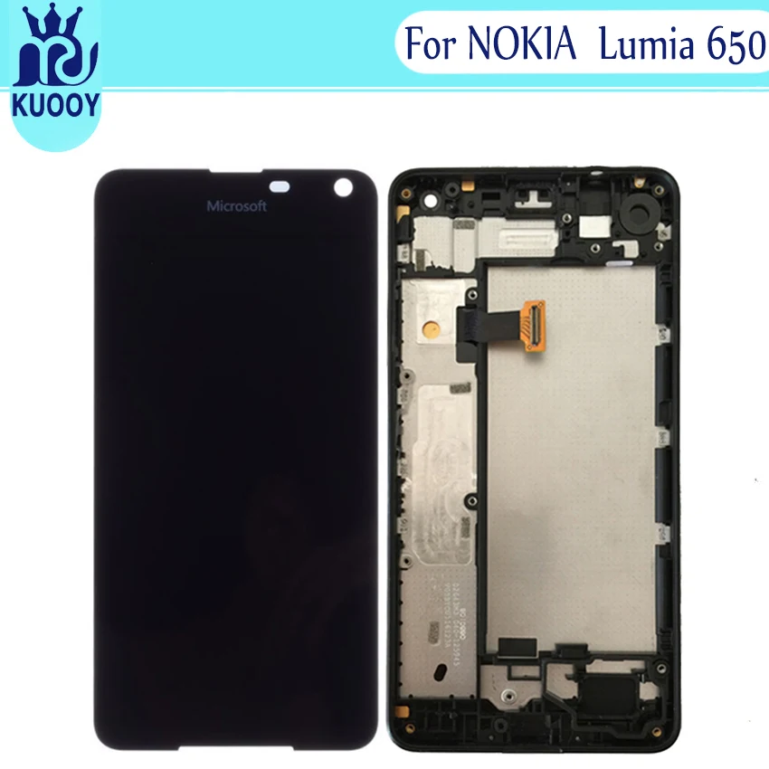 

For Microsoft Nokia Lumia 650 RM-1154 RM-1152 LCD Display Touch Screen Digitizer Assembly + Frame For Nokia650 5.0" Screen