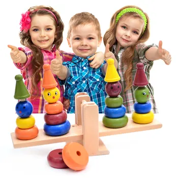 

Original Baby Toy Montessori Wooden Balance Beam Weighing Scale Sensorial Early Childhood Education Preschool Training Gift Fe25