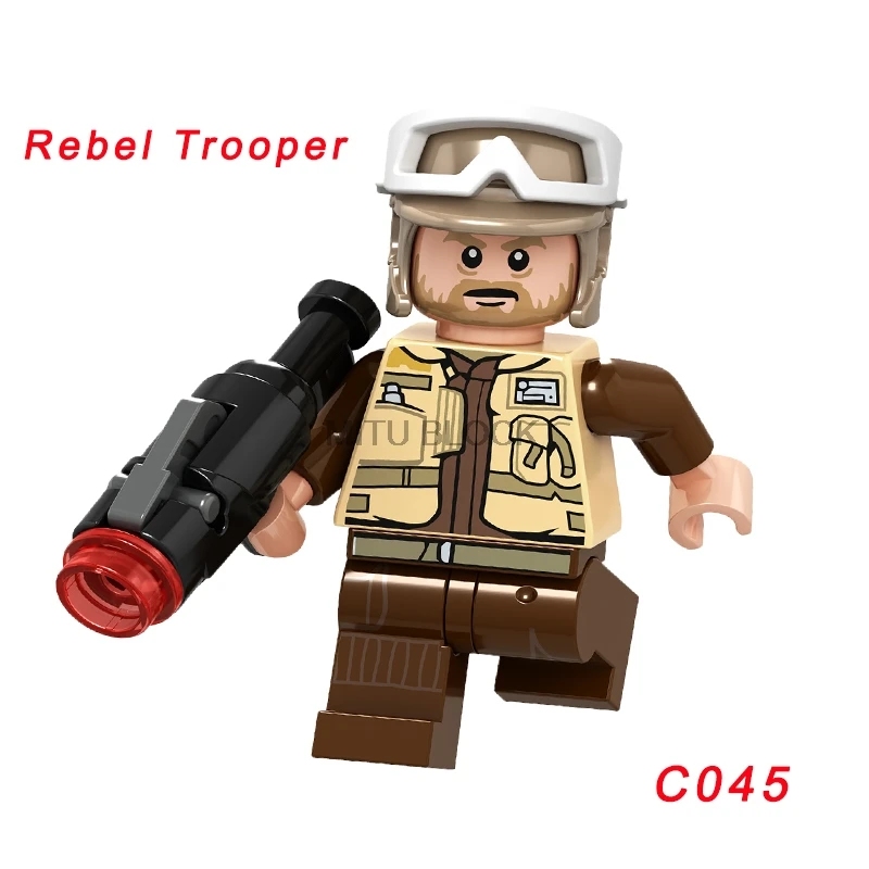Звездные войны строительные блоки Звездные войны Leia Sith Lord Darth Vader Ewok Dooku Rebel блоки солдат классические фигурки люка - Цвет: C045