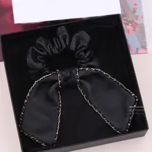 2021 Fashion Brand Sheepskin Hair Circle Sweet Bow Hair Band For Women Top Quality Jewelry Accessories Designer Runway Trendy