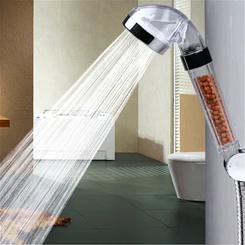 

High Pressure Boosting Water Saving Shower Head Filter Balls Beads Utility Head With Negative Ion Activated Bath High Quality