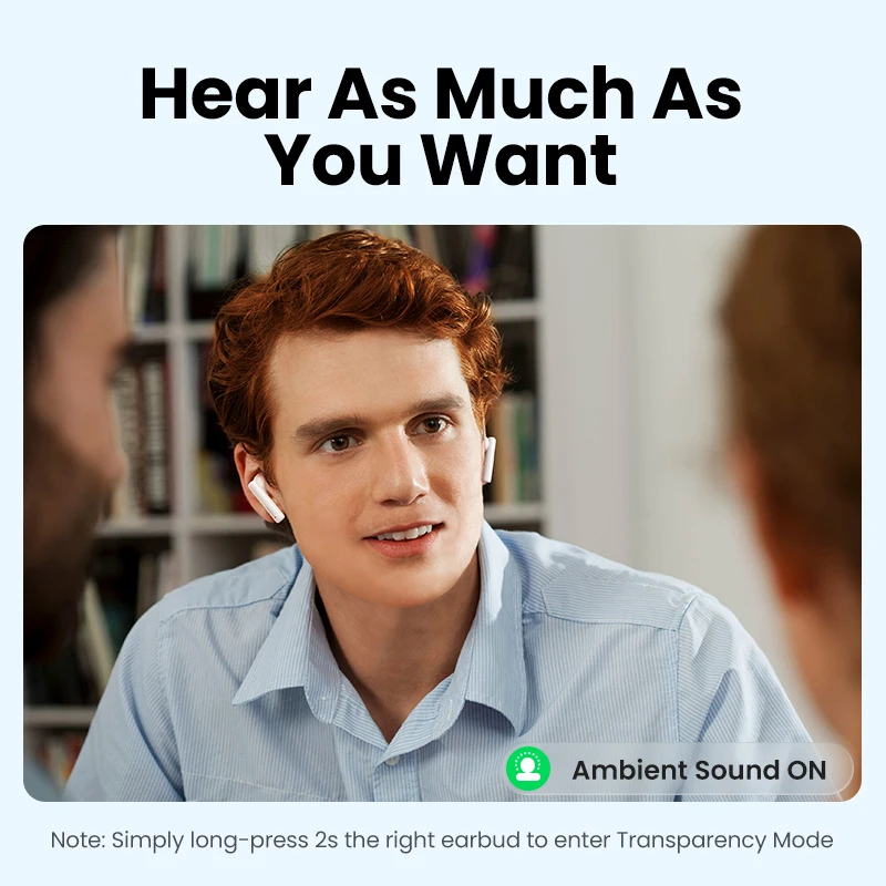 Bluetooth Headphones In Ear Earphone Bluetooth Headset Wireless Earbuds UGREEN ANC Wireless TWS Bluetooth 5.2 Earphones , Active Noise Cancellation, in-Ear Mics Handfree Phone Earbuds