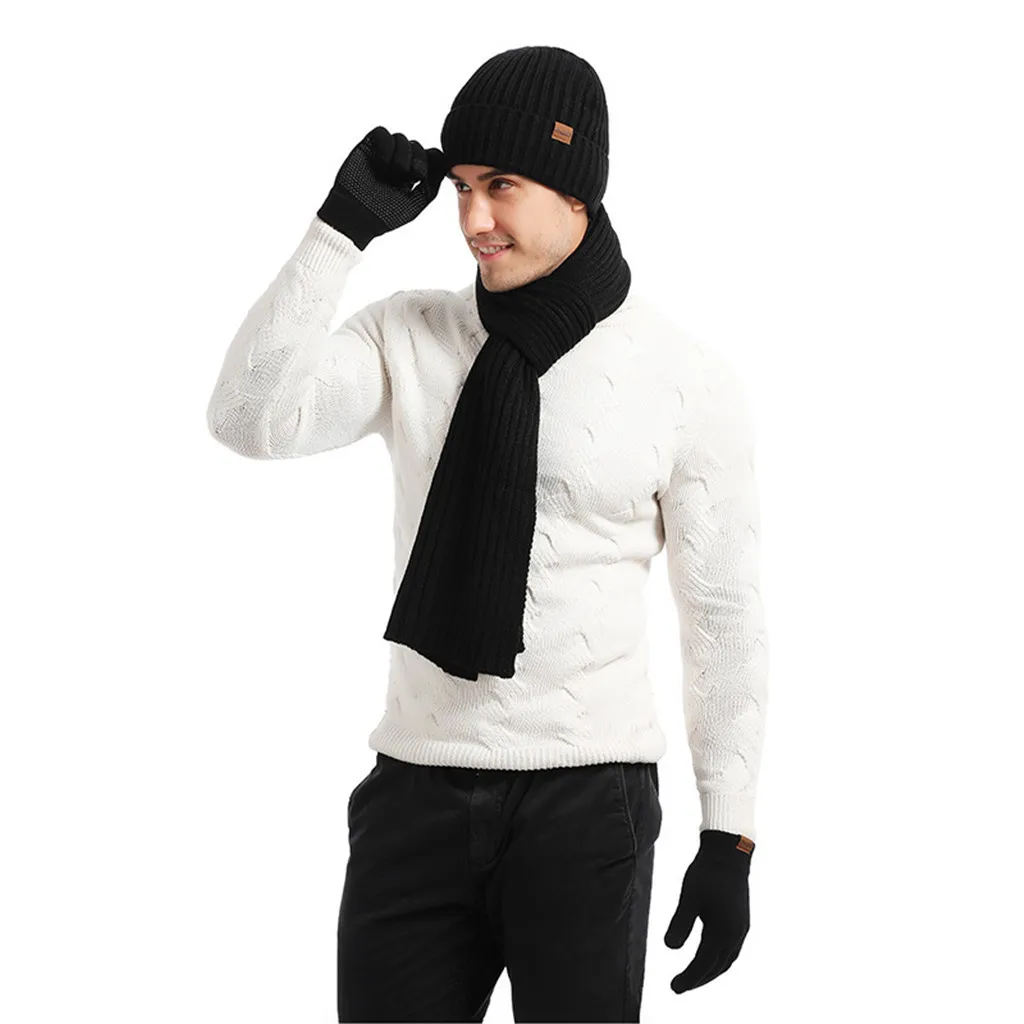 mens beanie hat and gloves