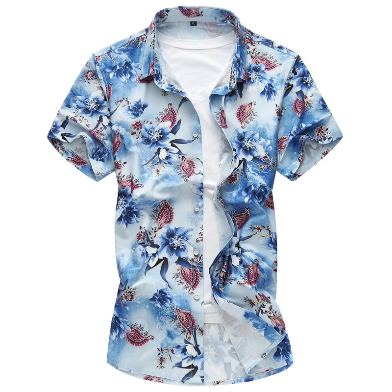 

Exquisite jacquard wash and wear fashion slim short sleeve shirt Summer New high-quality soft comfortable luxury shirt men M-7XL