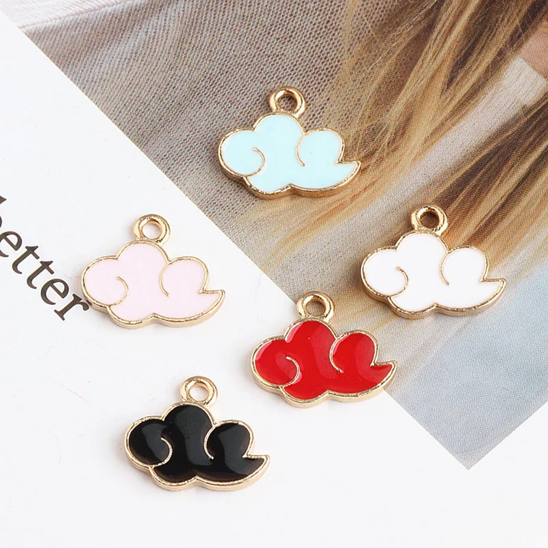 

6pc diy cute cartoon design south korea alloy pure and fresh the clouds clouds earrings the pendants material for woman