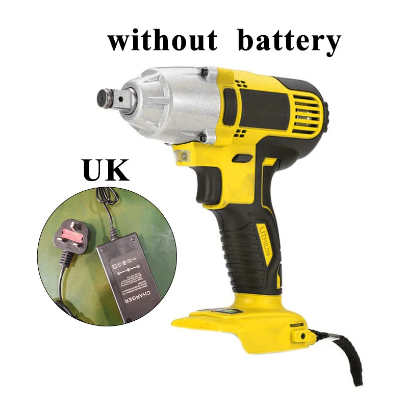 

1*Impact wrench 128V Rechargeable Cordless Electric Impact Brushless Wrench Hand Without Battery accessories