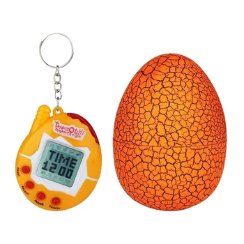 

90s Nostalgic 49 Animals in a Single Virtual Cyber for Pet Toy Funny Tamagotchi with Egg(Orange)