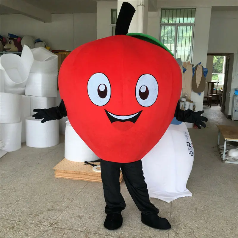 Advertising Fruit Shop Red Apple Mascot Costume APPLE Cosplay Cartoon Fancy Dress Cute Outfits Carnival Halloween Xmas Easter |