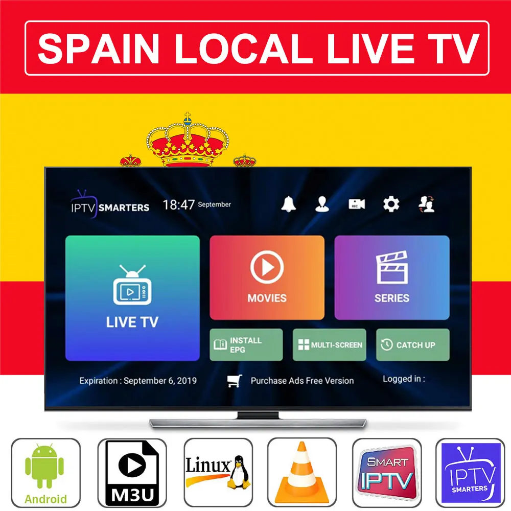 Испанский IP tv испанский Live tv каналы espa a M3U подписка IP tv код счета M3u VLC для Android Box Enigma2 IOS Smart tv PC