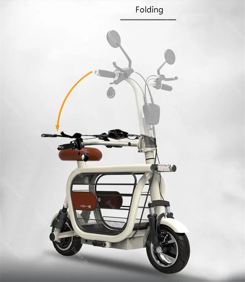 Electric Scooter for Girl Two Wheels Electric Scooters 48V 580W Portable WhitePink Mini Electric Bike For Kids Adults (10)