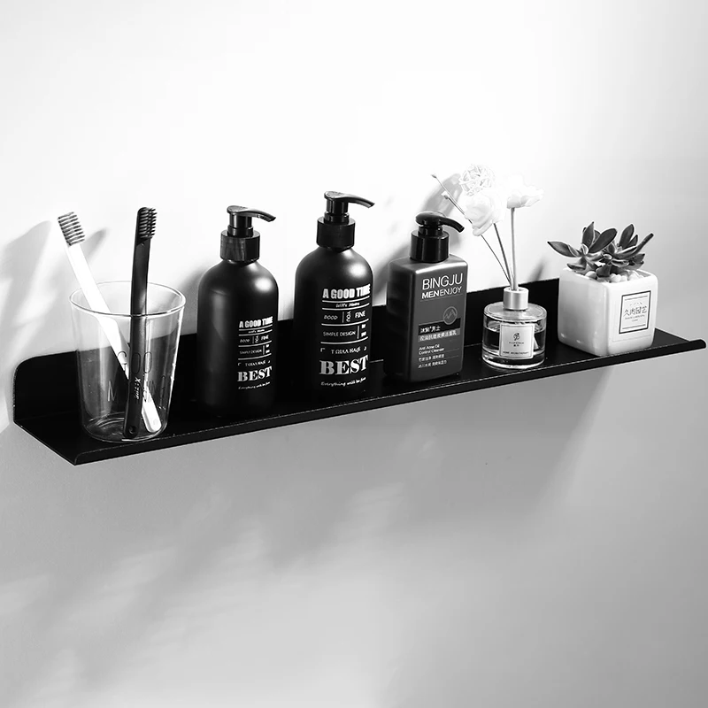 Bathroom Wall Shelf 20-40Cm Modern Matte Black Bathroom Kitchen Shower  Shelf 20Cm