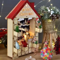 Boîte à cadeaux de noël, compte à rebours, calendrier, fenêtre, boîte vide, dortoir, décoration de bureau, atmosphère 