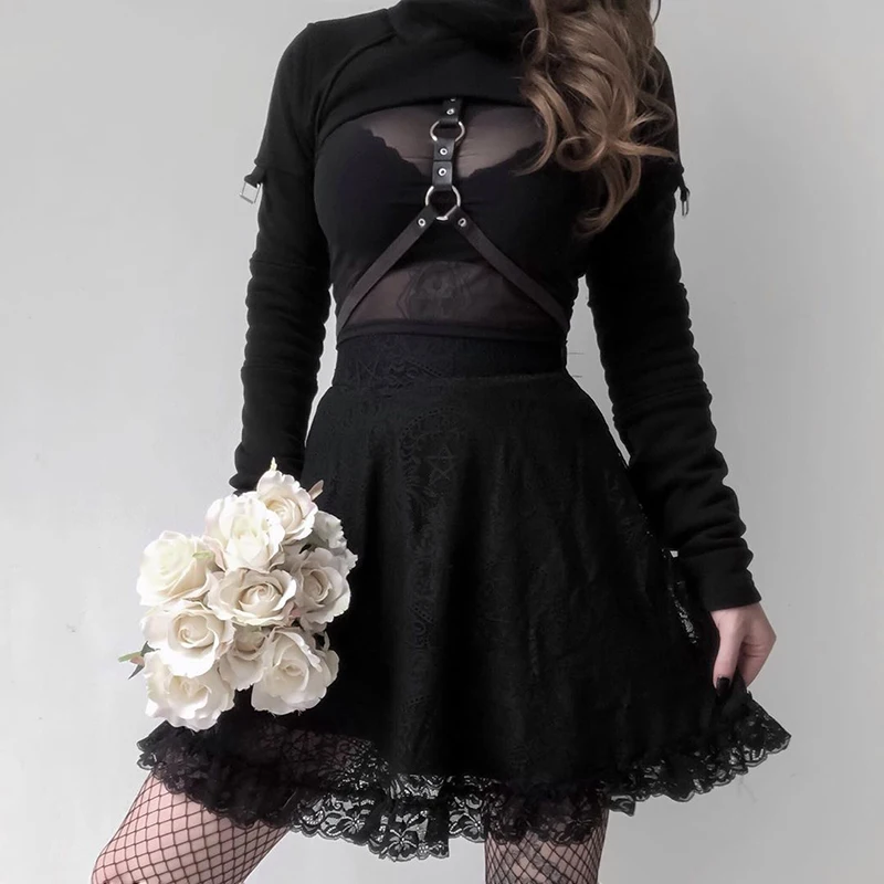 Online Sudadera interior para mujer con capucha de Otoño de manga larga negra Sudadera corta Sudadera con capucha corta para mujer