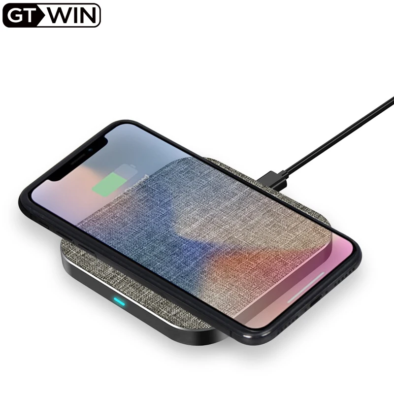 Быстрое беспроводное зарядное устройство GTWIN Qi для samsung Galaxy Note 8/S9/S8 Xiaomi iPhone XS