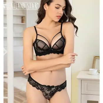 

Push Up Bra and Thong Set Plus Size Underwire Summer Lace Bra Panties Womens Lingerie 2020 Sexy Intimates Underwear & Sleepwears