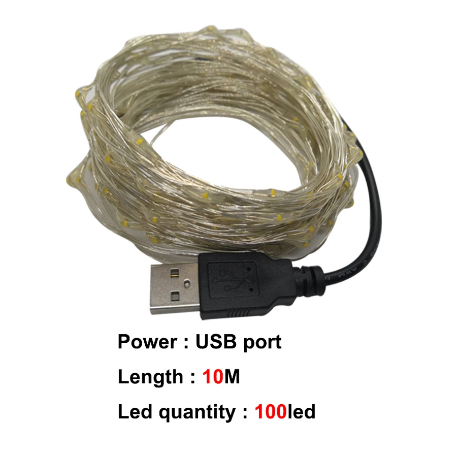 DC5V USB 10M Xsky праздничные светодиодные лампы фото зажим Сказочный светильник s 10 светодиодный s светодиодный светильник из медной проволоки t гирлянда вечерние Свадебные Рождественские украшения - Испускаемый цвет: DC5V USB 10M
