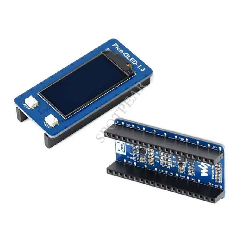    OLED ÷ , SPI, I2C, 64  128, 1.3 ġ